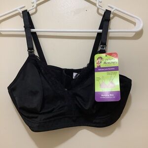 Maternity Nursing Bra 36C Black Lace Quick Attach Breast Feeding Loving Moments